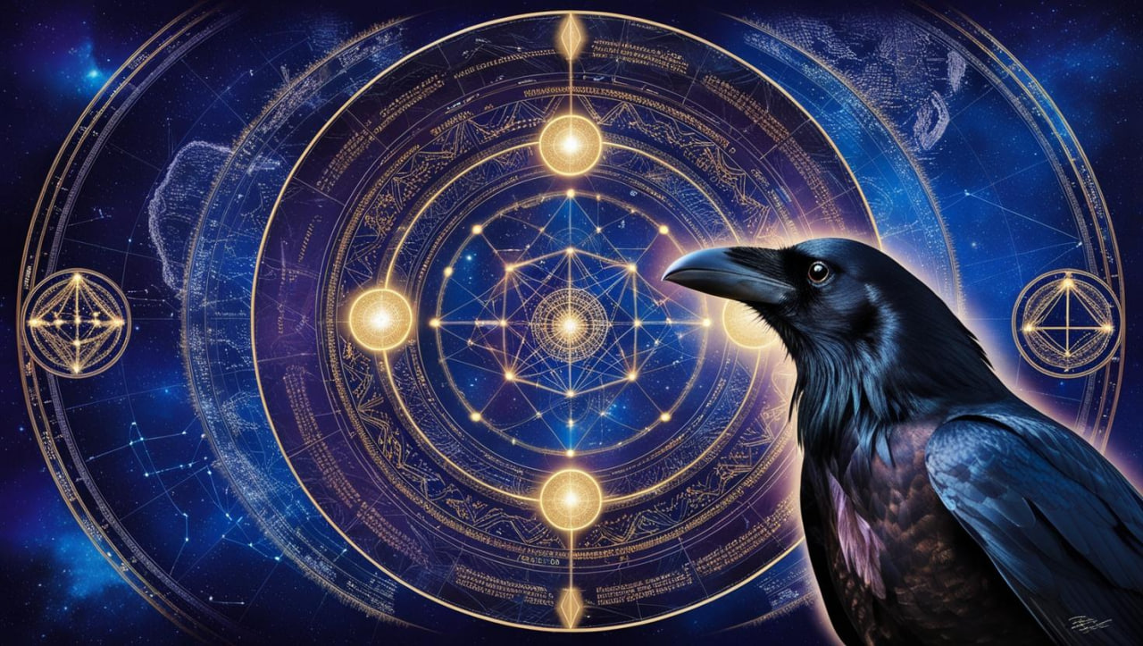 Raven Moonstone — Channeling Artist, Podcaster & Decoder of Hidden Truths. Explore art, podcasts, charts & articles for awakening and empowerment. Raven with Sacred geometry